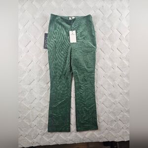Tuckernuck Corduroy Flare Pants Womens Medium Green Stretchy Holiday Casual